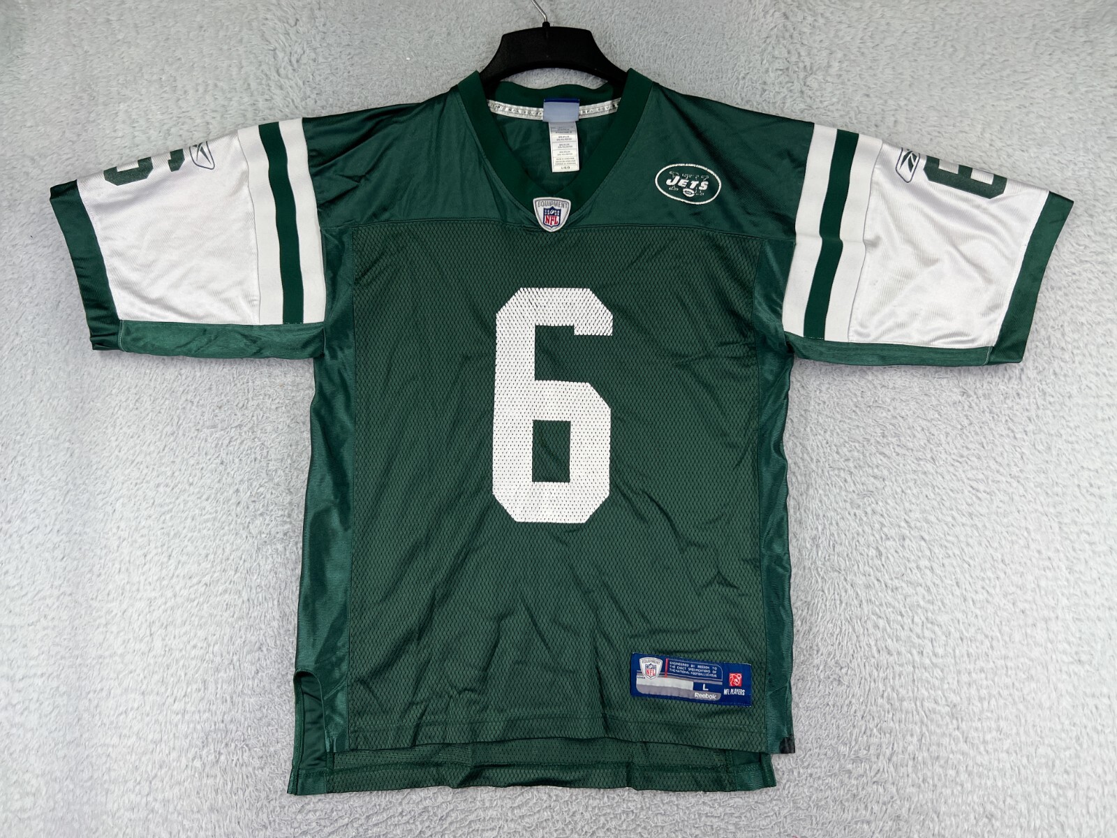 New York Jets Football Jersey Youth Large Green #6 Mark