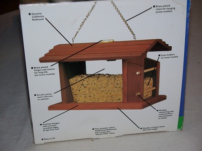 Real California Redwood Suet/Seed Bird Feeder US Leisure Model #RF0812