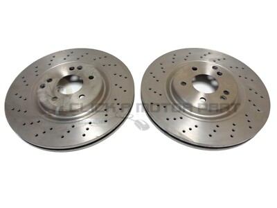 Mercedes CLK200 Kompressor 2003-2009 Front 2 Drilled Brake Discs (330mm)