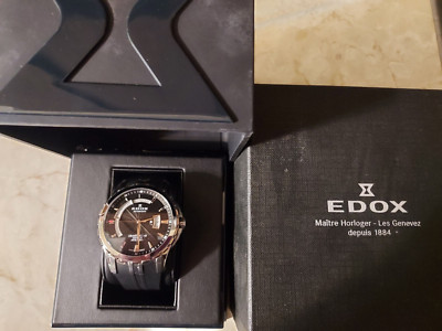 Edox Grand Ocean Automatic Black Dial Men's Watch