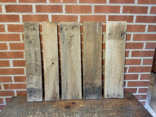 5 pc RECLAIMED  WEATHERED OAK  BARN LUMBER WOOD 1