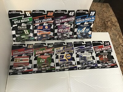 NASCAR Authentics 2023 Wave 3 Complete Set of 9 N.O.C. 1:64 Elliott Truex Busch