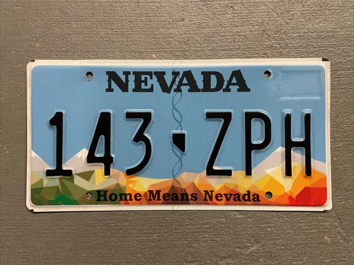 NEVADA LICENSE PLATE HOME MEANS NEVADA RANDOM LETTERS/NUMBERS NICE!! COOL!😎