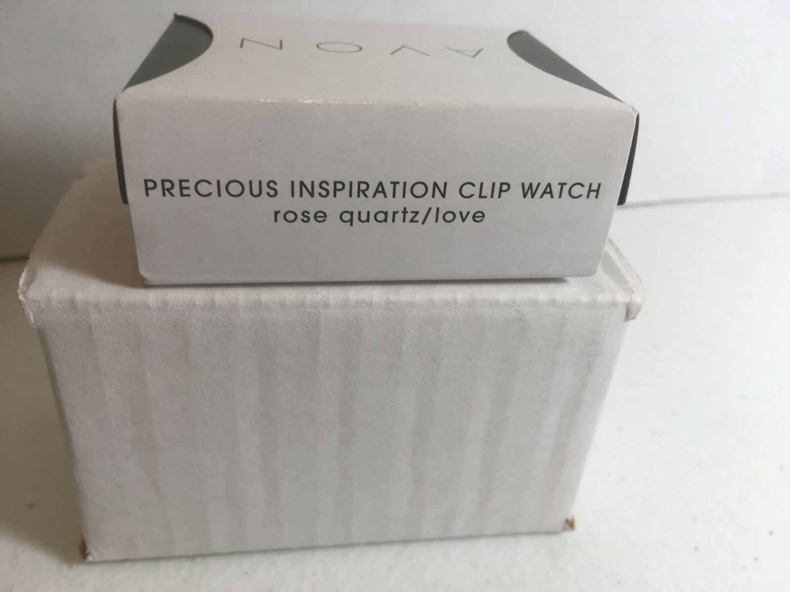 CLIP WATCH Rose Quartz Love AVON New Battery WORKS GREAT Nurse Watch