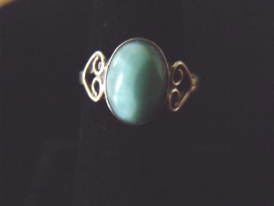 HANDCRAFTED STERLING SILVER 925 TURQUOISE RING SIZE 7.5