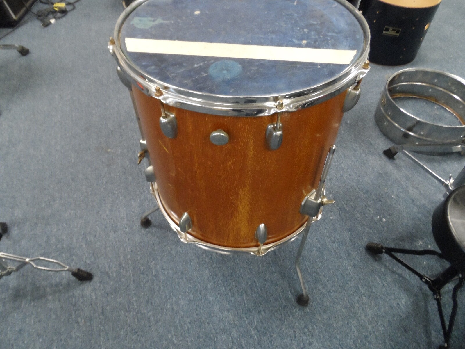 Slingerland 16 dia by 16 floor tom drum 70's brown lacquer USA