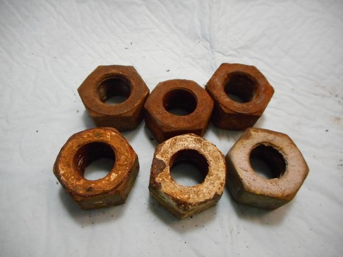 Ford 8N 9N 2N Lot of 6 Rear Lug Nuts, Original, 9/16