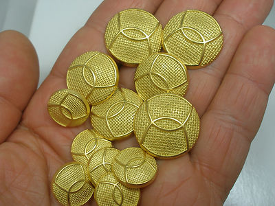  New Lots Gold Metal Buttons sizes 5/8,13/16,7/8 inch suit  jacket blazer G21