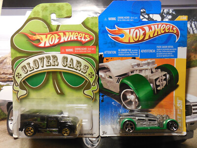 Hot Wheels Clover Cars Funny Money St. Patricks Day FAST CASH ARMORED CAR LOT 2