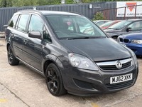 2012 Vauxhall Zafira 1.6i [115] Exclusiv 5dr MPV Petrol Manual