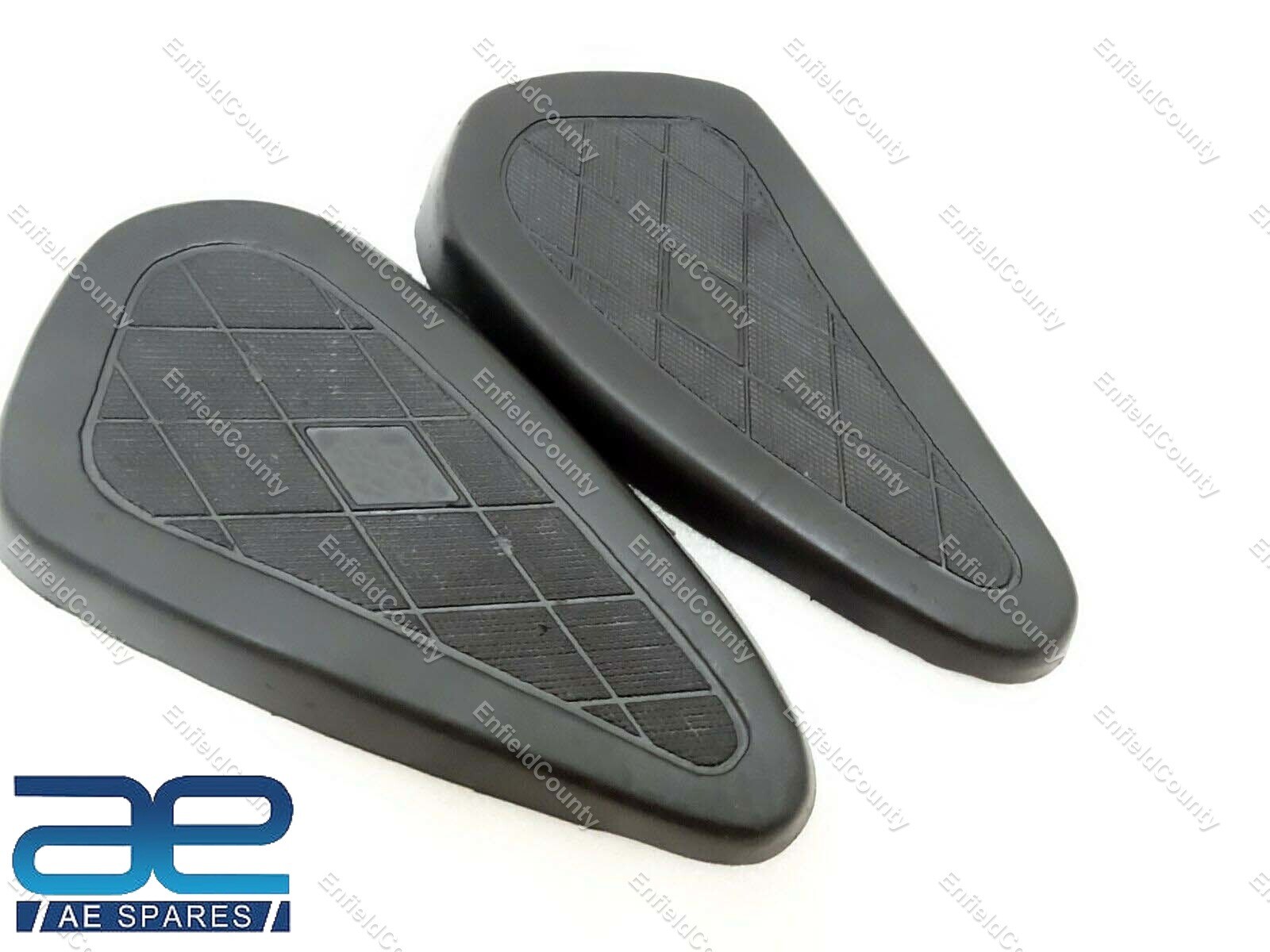 BSA M20 M21 M23 Black Rubber Made Knee Pads For Plunger & Rigid Frames 