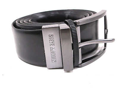 black reversible leather belt