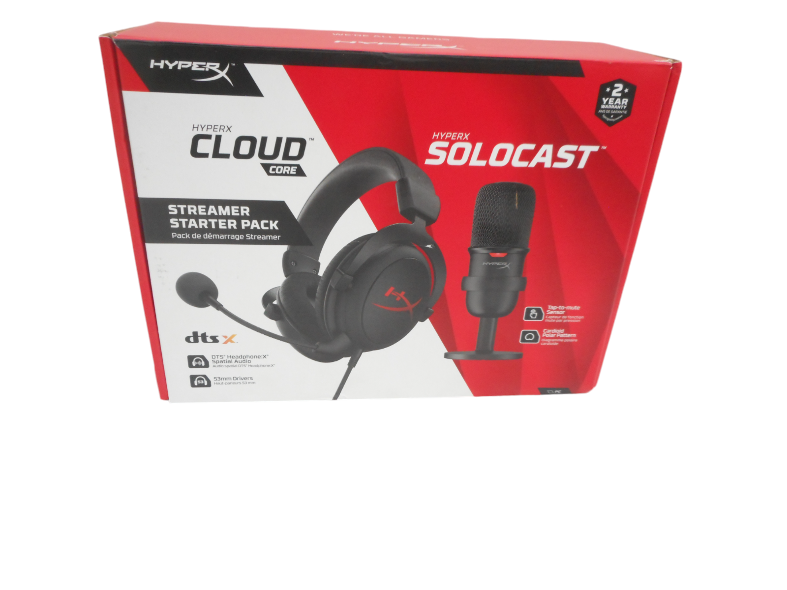 HyperX Cloud Core & SoloCast 
スターターパック HyperX SoloCast Wired USB Condensor Microphone and Cloud