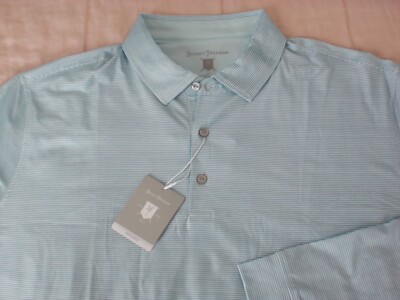Hickey Freeman L/S Perf. Golf (Polo) Shirt, NWT - Men s M, L + XL, Lt. Blue $100