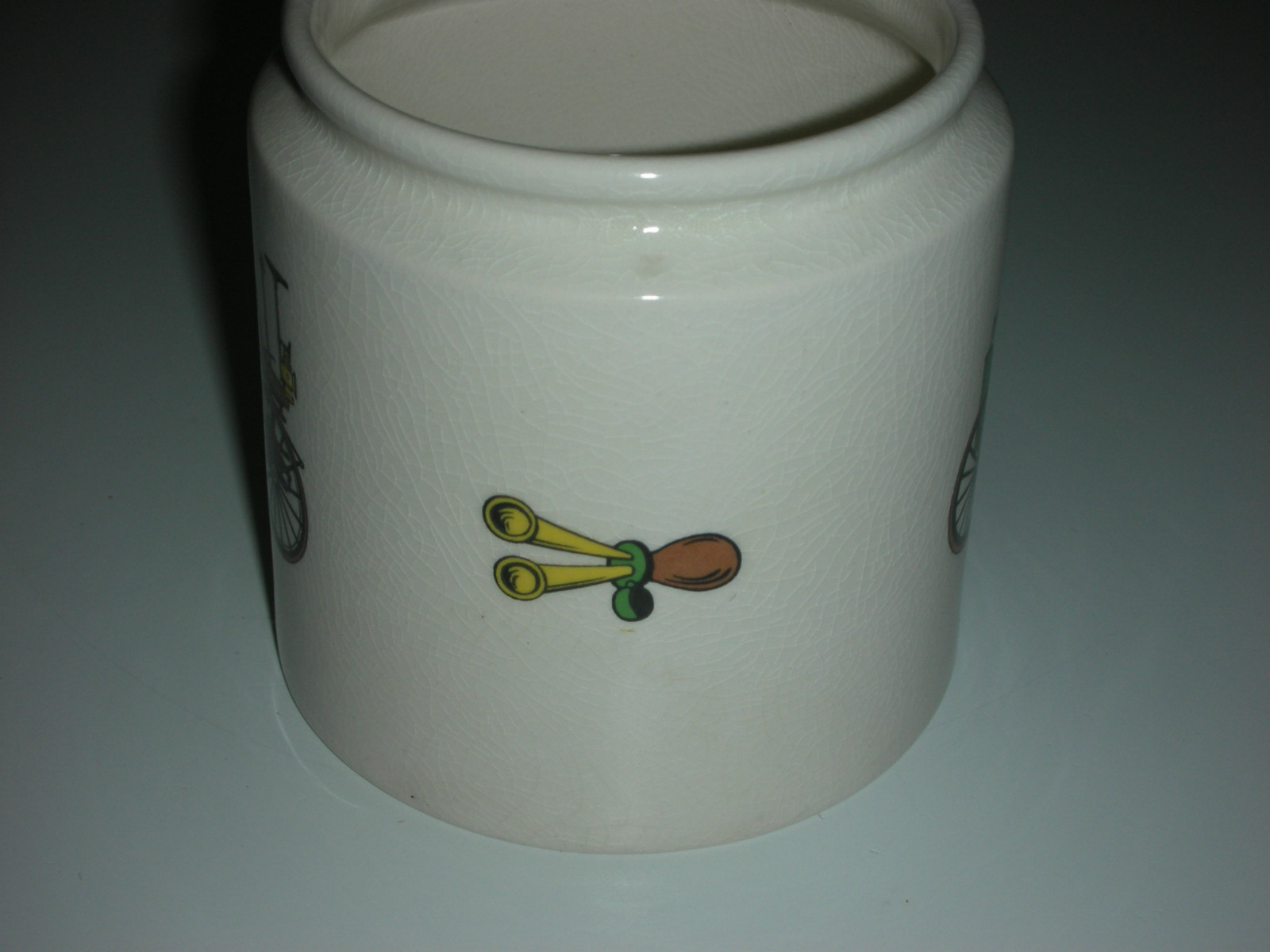 VINTAGE SANDLAND WARE TEA JAR HANLEY STAFFORDSHIRE ENGLAND CLASSIC ANTIQUE CARS