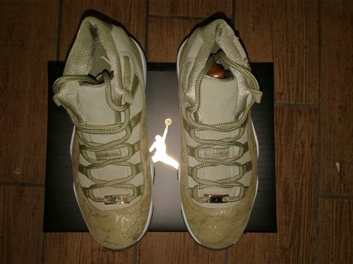 Pre-owned Jordan Wmns Air  11 Retro Neutral Olive/mtlc Stout-sail Ar0715-200 Size 10 In Neutral Olive/metallic Stout-sail