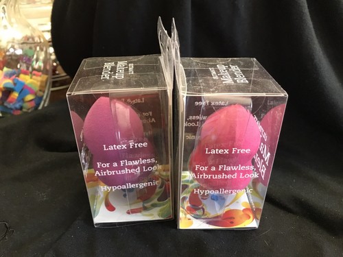 beauty tools ultimate makeup blender cosmetic sponge Set Of 2 Pink & Purple