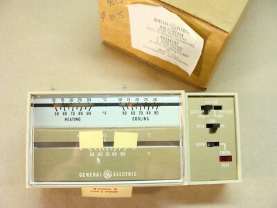 NEW vintage retro GE General Electric multi-stage room wall thermostat WX28X102