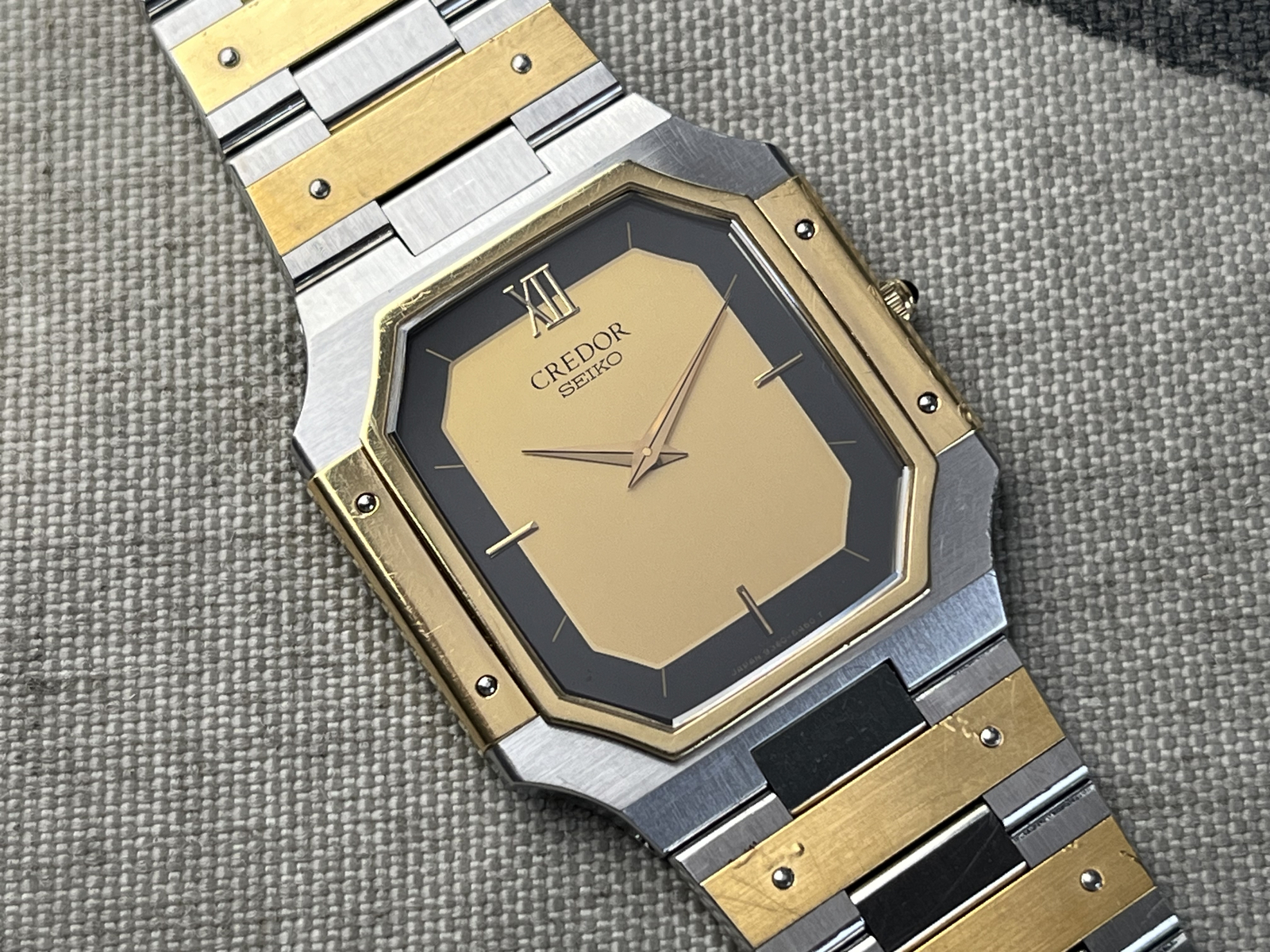 SEIKO Credorクォーツ 9300-5320 時計 SEIKO CREDOR 9300-5320 Gold 18K×14K×SS Quartz Men Watch