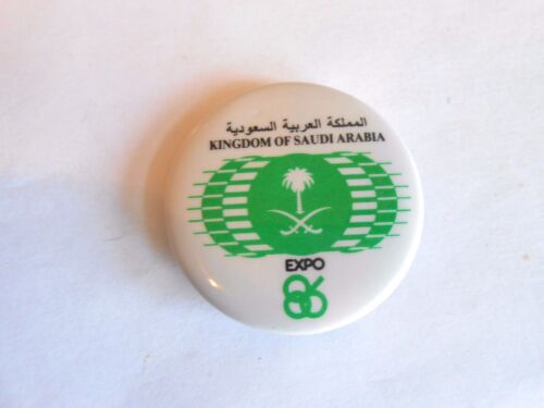 Vintage 1986 Canada Expo 86 Kingdom of Saudi Arabia Souvenir Pinback Button