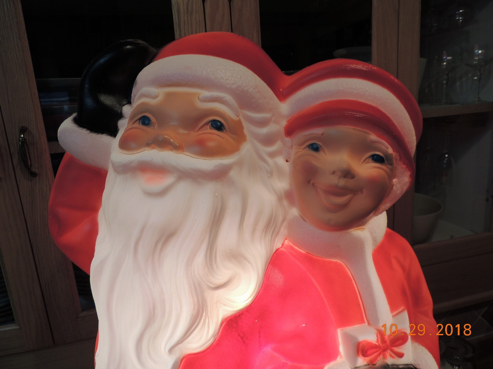 Vintage Santa & Mrs. Claus Blow Mold - General Foam - 35
