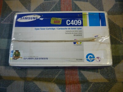Genuine Samsung CLT-C409 Cyan Toner for CLP-310 & 315, CLX-3170 & 3175 -NEW
