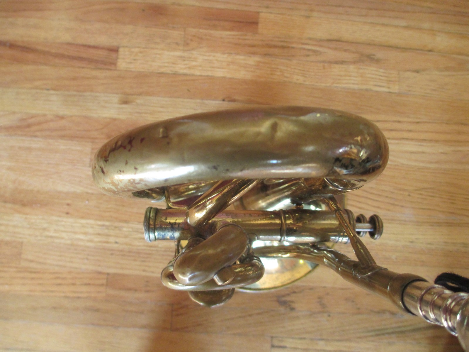 F E Olds Brass Mellophone and Case Key of F