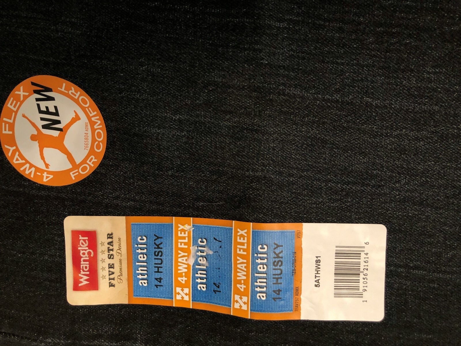 14 Huskey Wrangler 5 Star Premium Denim Athletic with Adjustable Waistband NWT