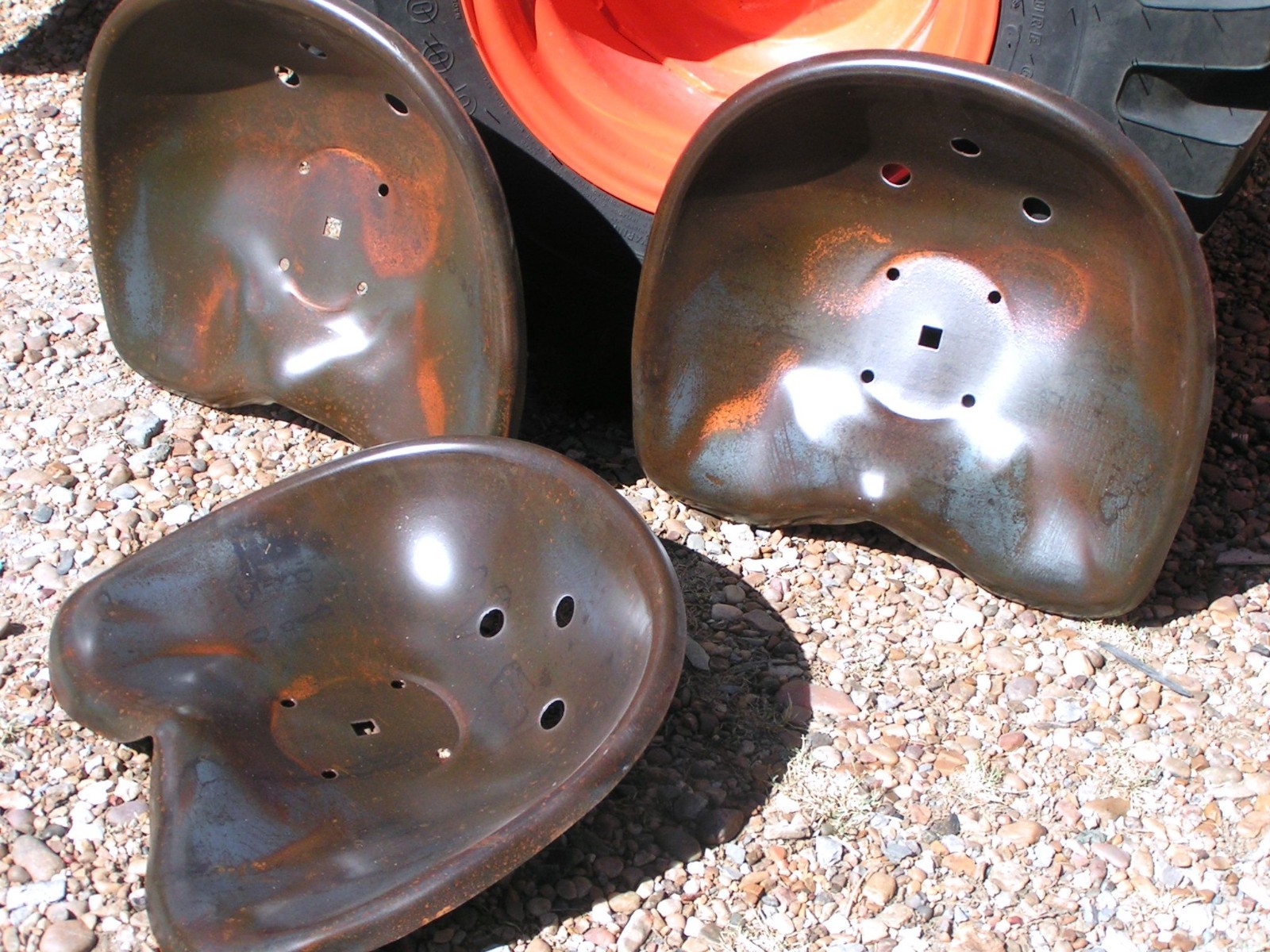 THREE DEEP Steel tractor Metal Farm machinery stool seat s New Old Style