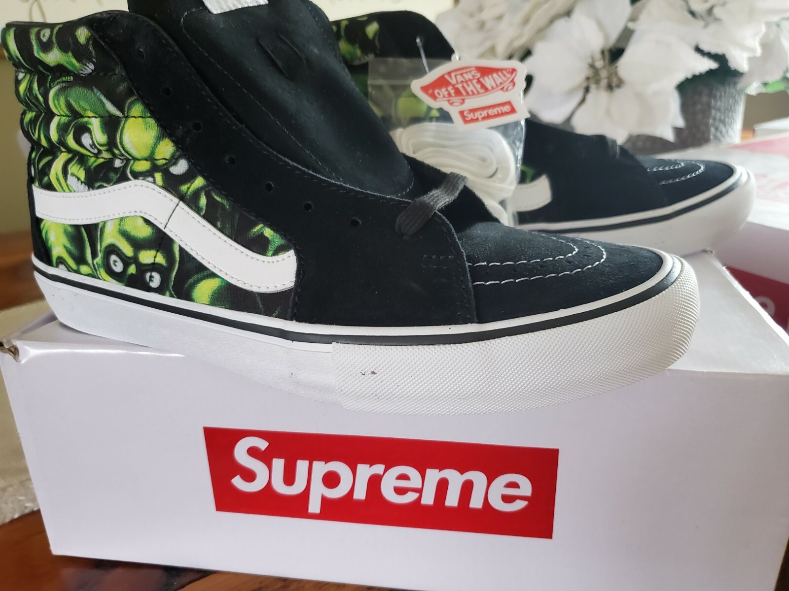 Van's Supreme Sk8-Hi Pro Skull Pile Sneaker, Men's Size 12