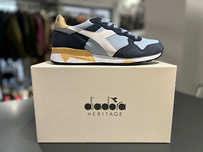 DIADORA HERITAGE SCARPE TRIDENT 90 C SW BLU CENERE 201.176281 NEW SS23