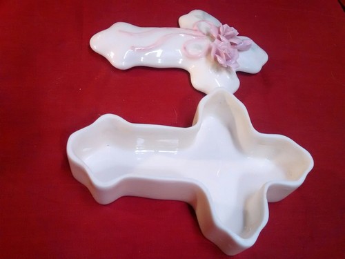 Cross With Flowers Jewelry, Trinket Box,