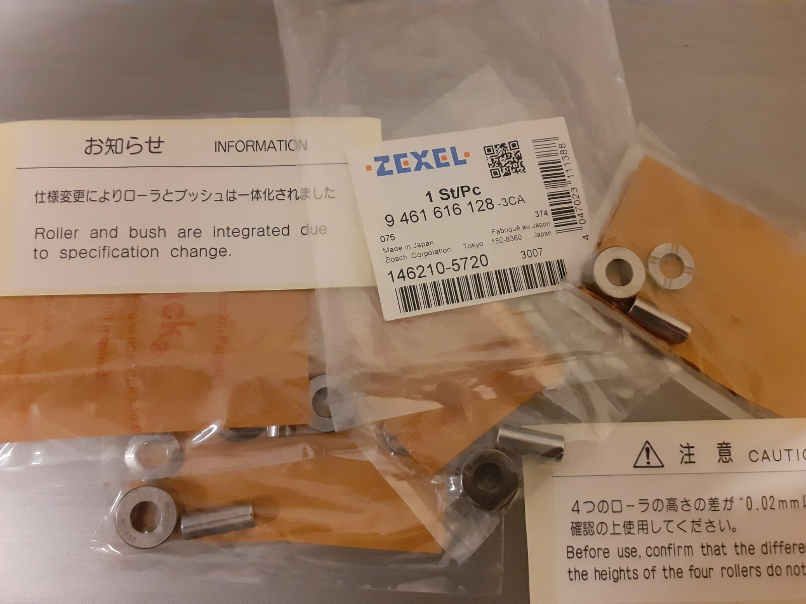 VE Pump's Rollers Set (Genuine Zexel) 146210-5720, 9 461 616 VE Pump's Rollers Set (Genuine Zexel) 146210-5720, 9 461 616