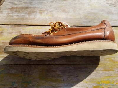 VTG UNBRANDED Mens Brown Soft Toe Vibram Sole Work Shoes Size 13 Wide USA Grunge