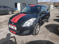 2013 13 SUZUKI SWIFT 1.2 SZ-L 3 DOOR IN BLACK WITH RED STRIPES.GREAT LOOKING CAR
