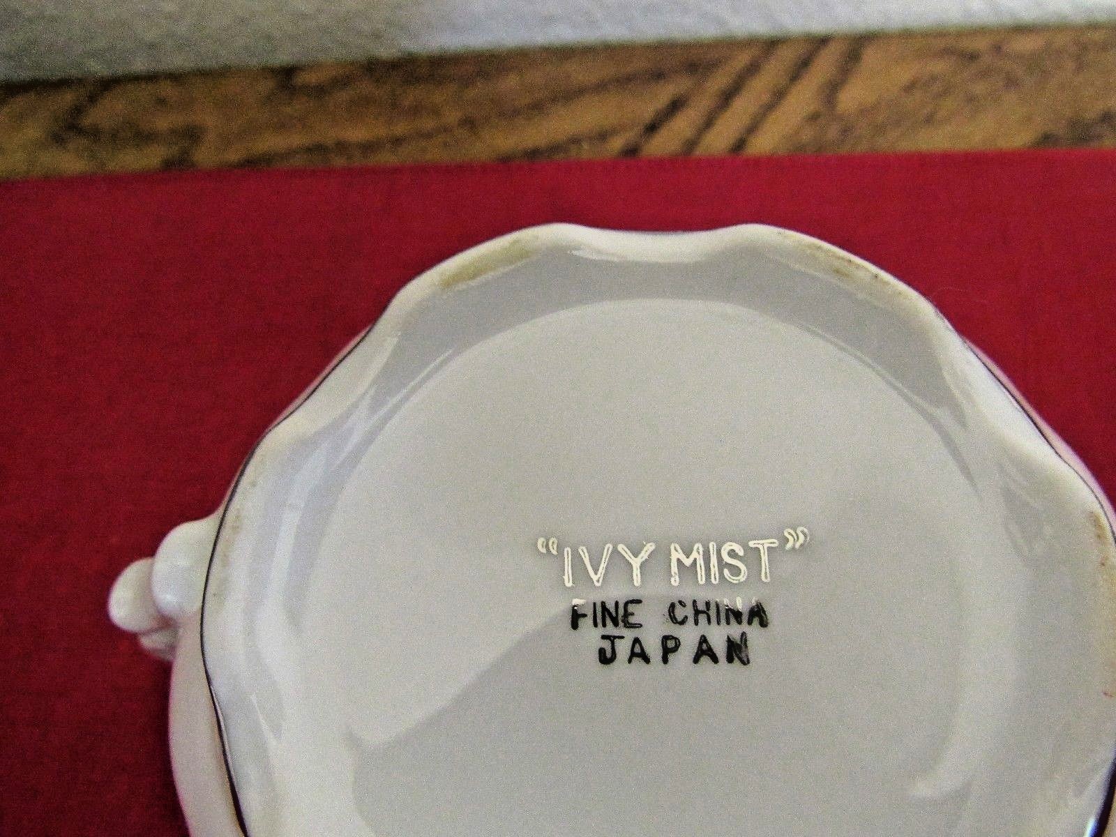 Crest Wood Ivy Mist Cup and Sugar Bowl Set Pattern 1300 Japan