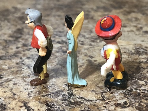 Marx Disneykins Blue Fairy Pinocchio Gepetto Miniature Figurine 1960's