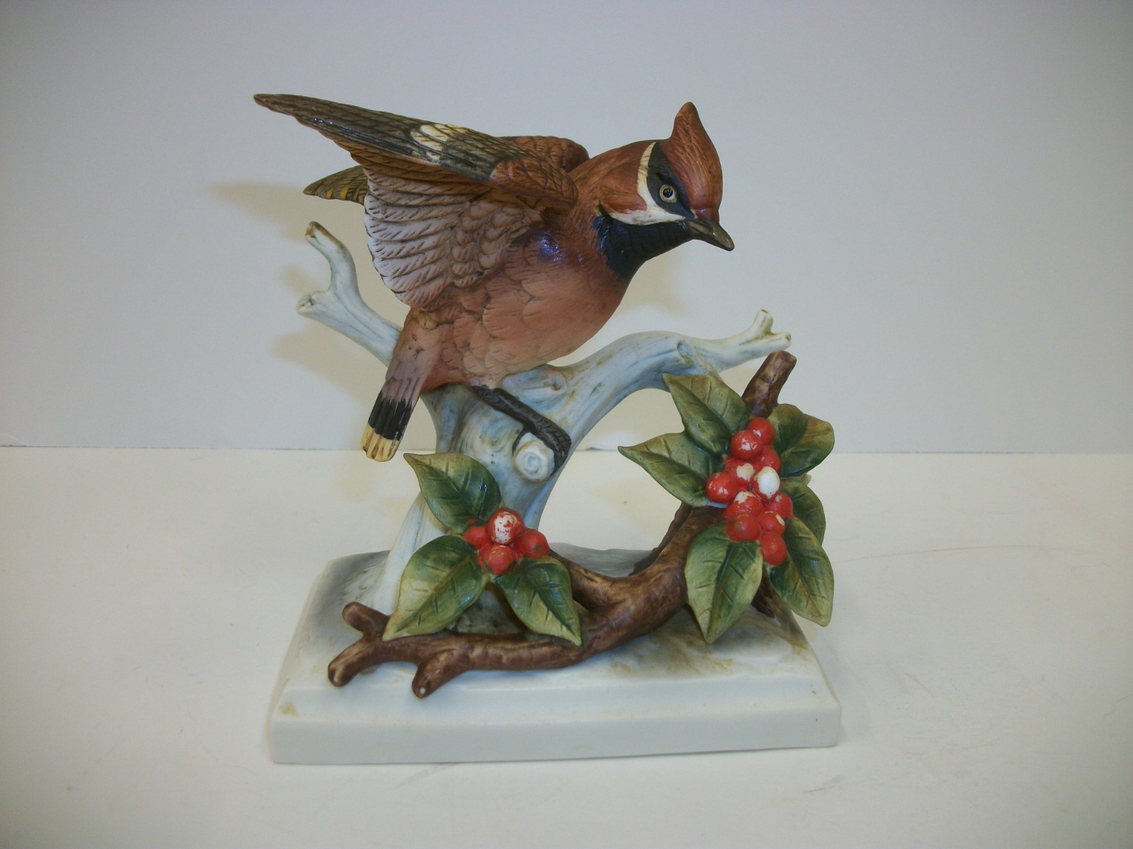 Vintage Lefton Waxwing KW4954 Porcelain Bird Figurine