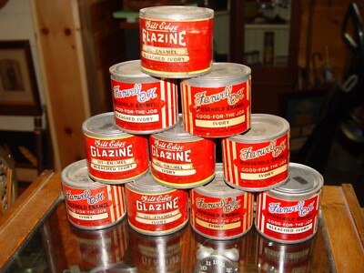 10 Gilt Edge, Farwell O.K. & Co. Enamel Paints Advertising Cans, Full - St. Paul