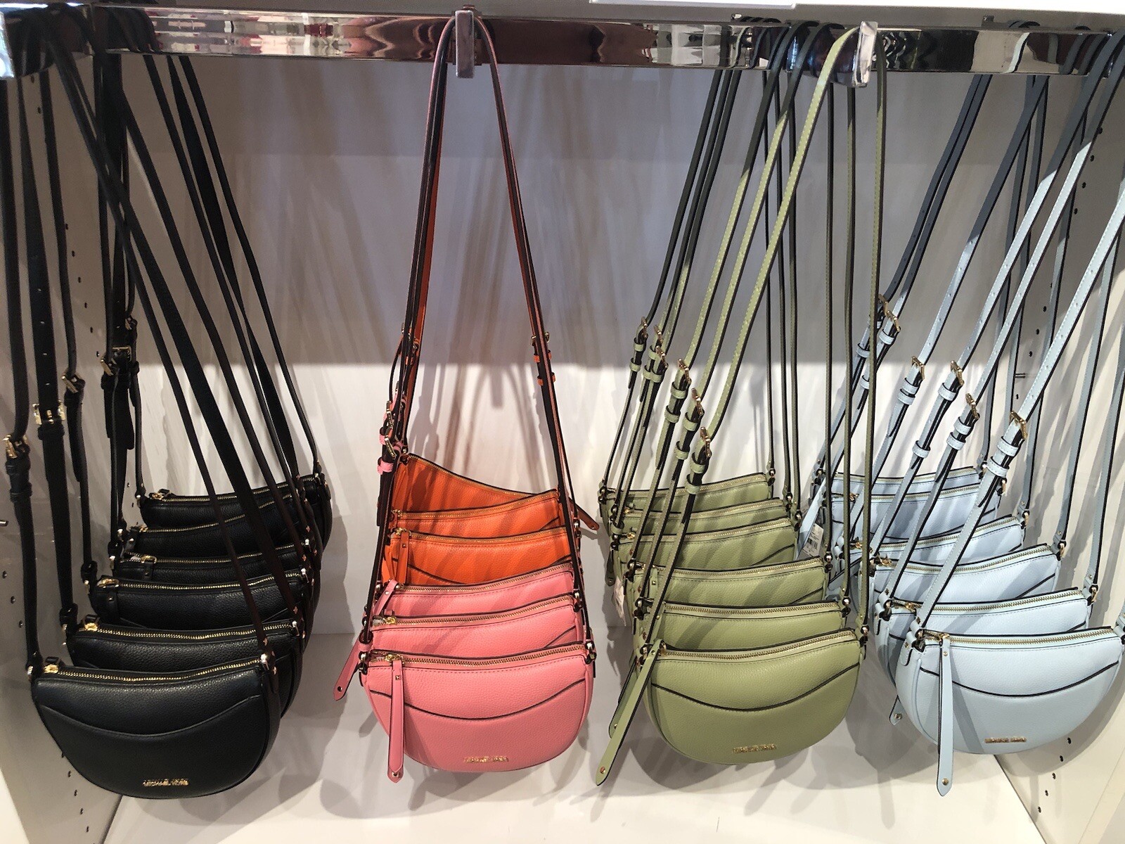 Michael Kors Dover Small Half Moon Crossbody Leather Bag Michael Kors Dover Small Half Moon Crossbody Leather Bag