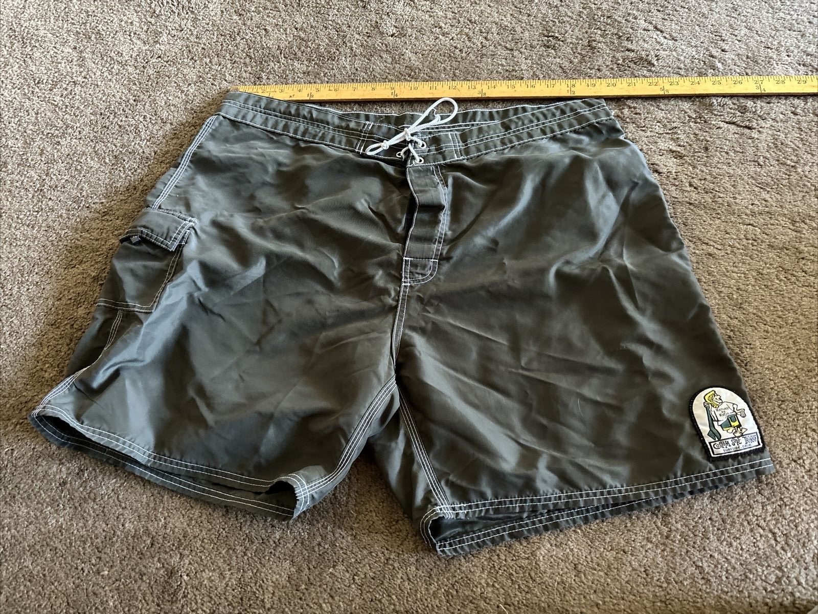 サーフィン・ボディボード 70s Kanvas by Katin - COTTON SURF SHORTS KANVAS BY KATIN Surf board Shorts Sz 39 Tag Surfer vtg 70s