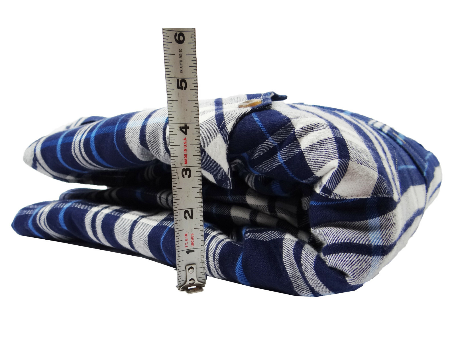 Very Thick Quilted Hoodie Flannel Jacket Zip Up Mens Plaid Shirt 4 Pocket Hooded