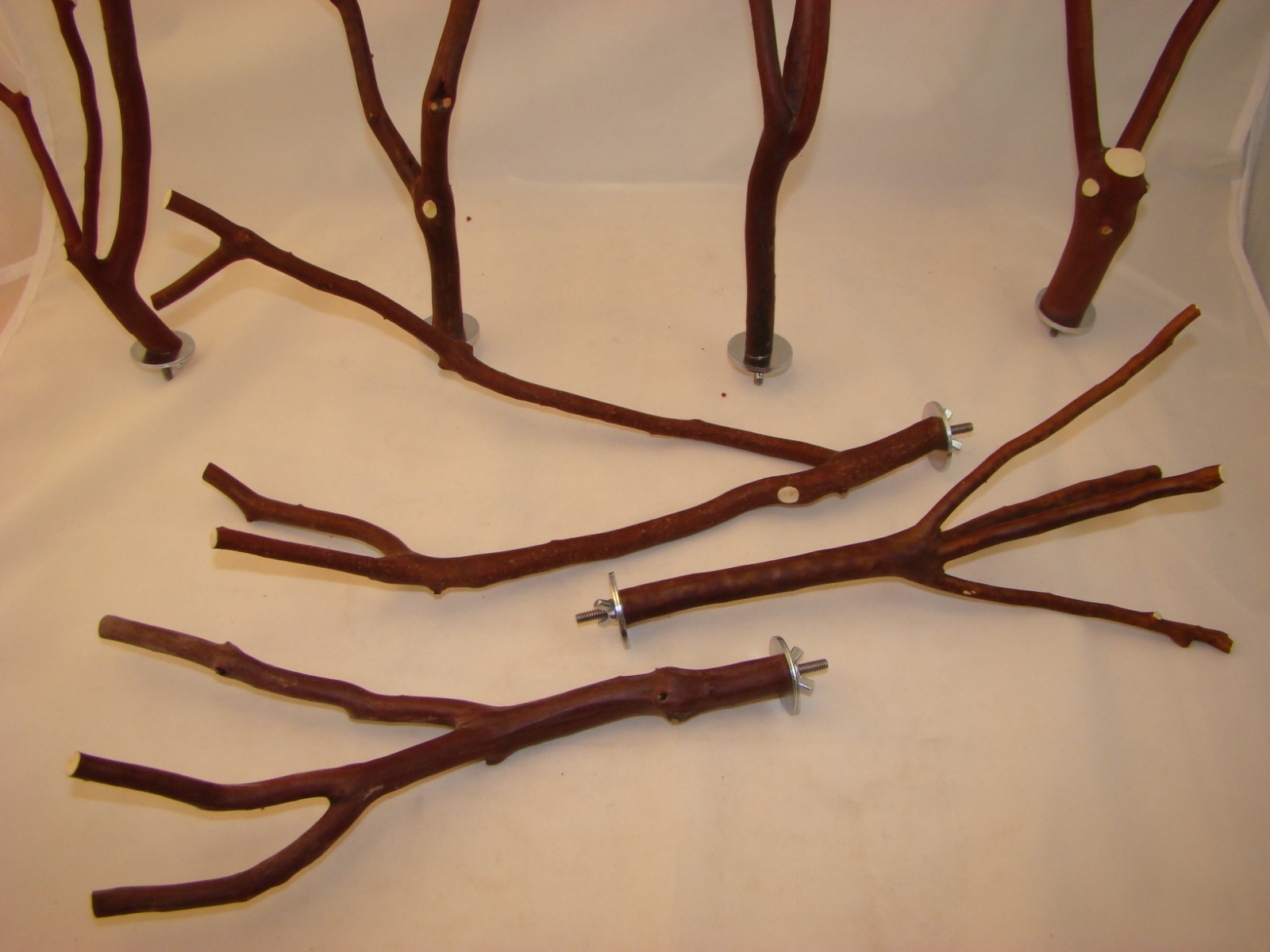 Manzanita Bird Perches Multibranch Set of  SEVEN  w/ Hardware  Great Deal