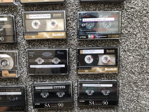 20 Used Audio Cassette Tapes, Sold As Blanks with Pre-recorded Content