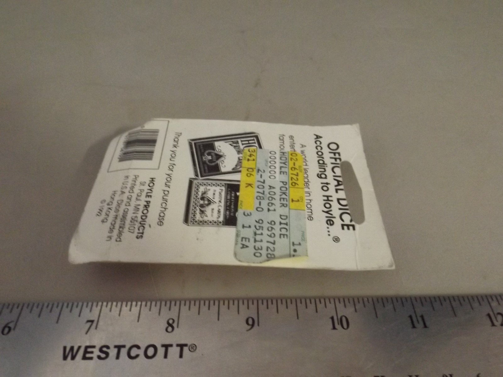 HOYLE Official VEGAS DICE in Sealed Package NEW OLD STOCK