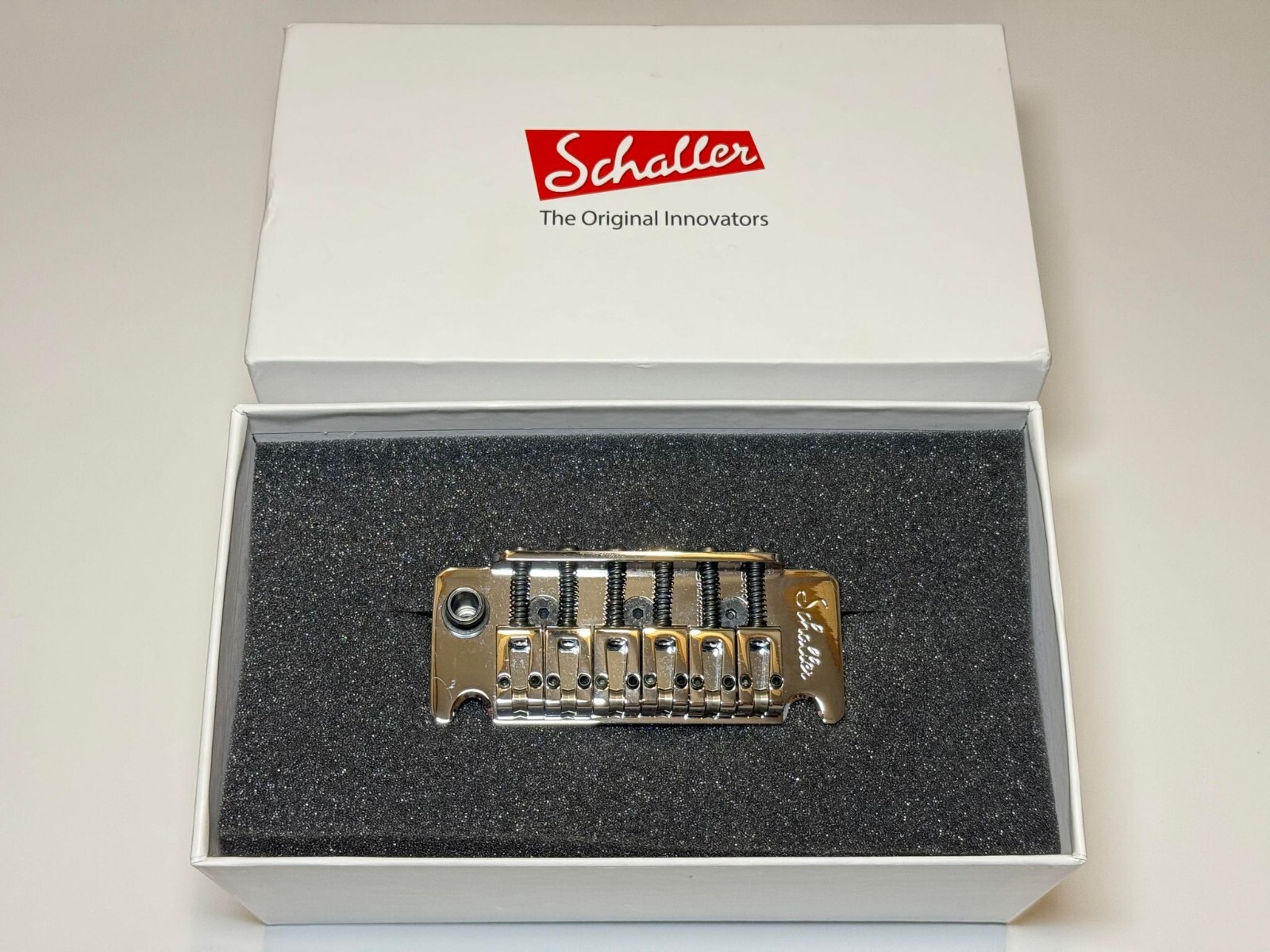 Schaller 3D-6 Nickel Non Tremolo Roller Bridge With Screws