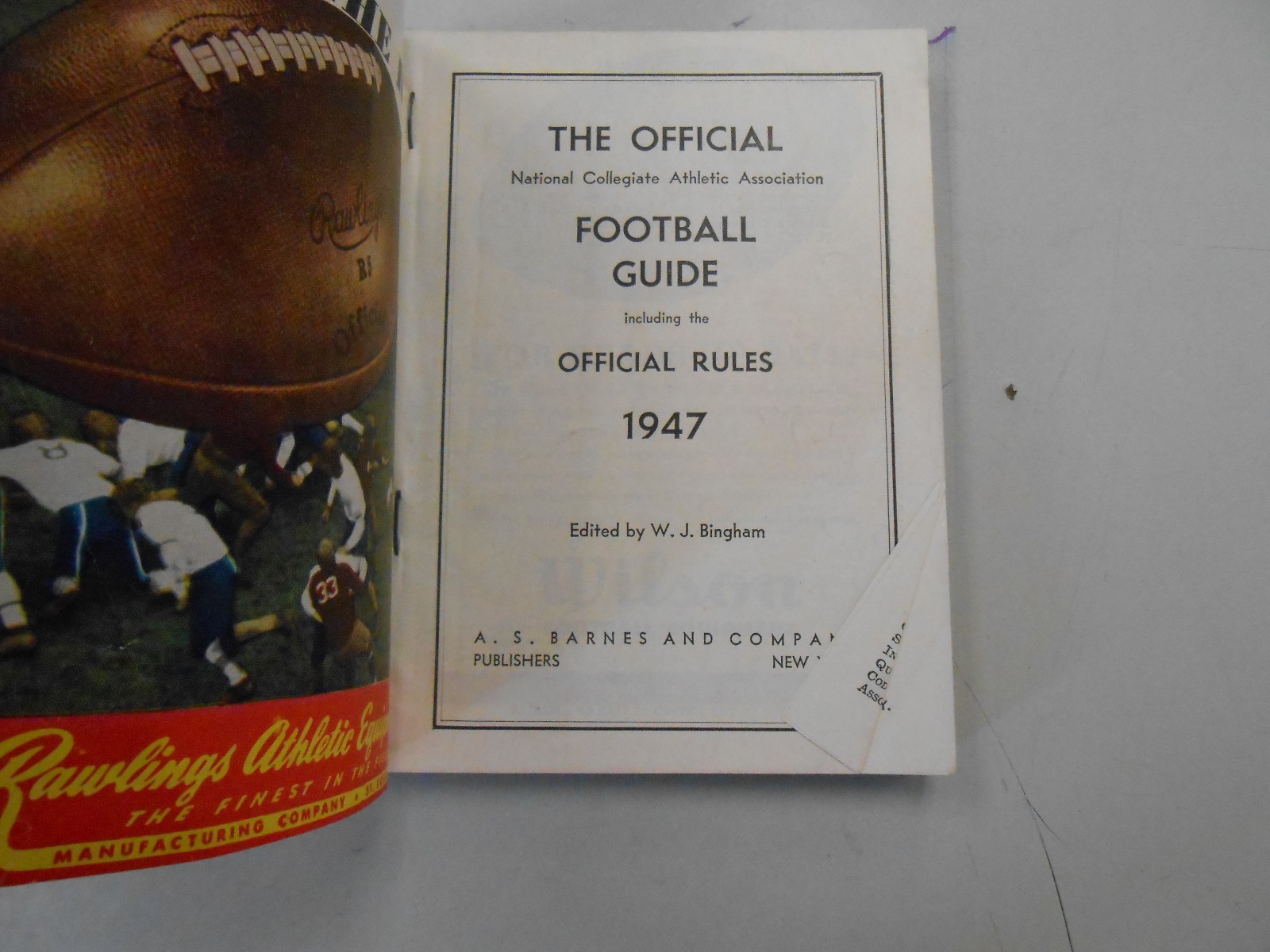 National Collegiate Athletic Association Official Football Guide 1947! LOOK!