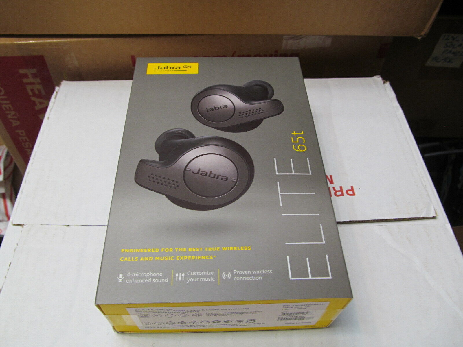 Open Box Jabra Elite 65t Bluetooth wireless earbuds w/ microphone Titanium Black | eBay Open Box Jabra Elite 65t Bluetooth wireless earbuds w/ microphone Titanium Black | eBay