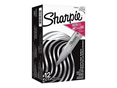 SHARPIE Tank Permanent Marker, Chisel Tip, Metallic Silv (2089638)