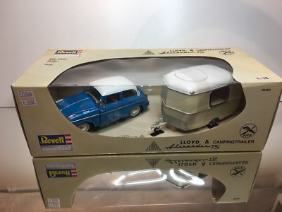 REVELL 08480 LLOYD ALEXANDER TS CAMPINGTRAILER BLUE 1:18 EXCELLENT IN BOX